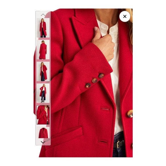 BODEN RED WOOL BLEND COAT | sz US 14 | LIKE NEW - Picture 5 of 16